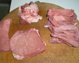 パイナップル牛モモ肉アスパラパプリカ作り方2写真