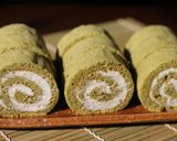 抹茶とホワイトチョコのぐるぐるロール♥作り方20写真