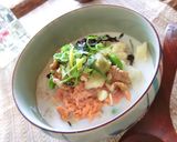 鮭フレ×塩昆布　ホットミルクかけごはん。作り方7写真