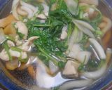 春の七草と鶏肉入りうどん作り方10写真