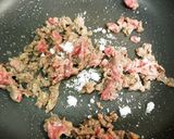 焼き大根と牛肉のパスタ。作り方4写真
