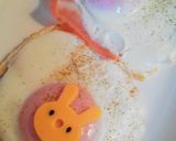 キャラ弁☆ベーコンエッグ弁当作り方4写真