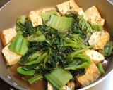 カレー粉が隠し味！高菜と厚揚げの醤油麹煮作り方3写真