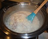 豚肉とにんにくの牛乳粥作り方2写真