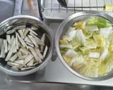 冷蔵庫整理に！挽き肉野菜あんかけ♪作り方1写真