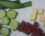 お弁当に♪サラミとチーズきゅうり串作り方2写真