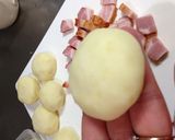 ベーコンチーズ入りもちもち芋もち作り方5写真