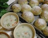＊＊セロリと菜っ葉の香草パン＊＊作り方6写真