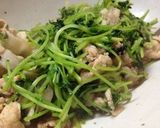 あっと言う間の◆豆苗と豚肉炒め◆簡単作り方4写真