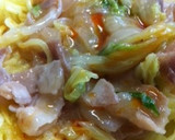 白菜と豚肉だけ★あんかけかた焼きそば風作り方6写真