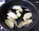 簡単☆なすと油揚げの黒すりごま入り味噌汁作り方3写真