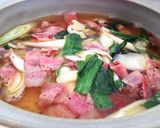ベーコン、長ネギ、ショウガで土鍋ご飯作り方10写真