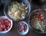 残り物で簡単♪トマト風味野菜スープ作り方1写真