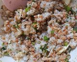 わさび菜とシャケとチーズのごまおにぎり作り方3写真