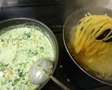 ☆エビ入りホウレン草のクリームパスタ☆作り方23写真