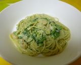 ☆エビ入りホウレン草のクリームパスタ☆作り方26写真