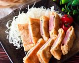 油揚げで簡単！大葉入りチーズハムかつ風作り方5写真