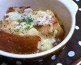 食パンで＊絶品オニオングラタンスープ作り方8写真