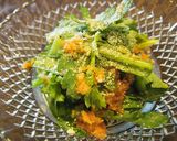 春菊サラダ　リンゴ人参ドレッシング作り方4写真