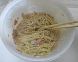 和えるだけ～鮭といくらのクリームパスタ作り方4写真