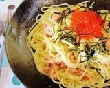 和えるだけ～鮭といくらのクリームパスタ作り方5写真