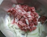 塩抜きたくあんと豚肉のグラタン作り方3写真
