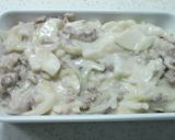 塩抜きたくあんと豚肉のグラタン作り方8写真