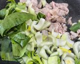 豚肉とチンゲン菜炒めのどんぶり作り方3写真