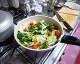 野菜たっぷり豆乳スープ（*´・△・`　）作り方5写真