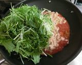 水菜とツナのトマトソースパスタ作り方2写真