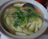 鯛の中骨で味噌汁　土鍋仕立て作り方6写真