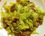 豚肉と千切りキャベツのにんにく醤油炒め作り方13写真