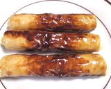 チーズ竹輪のラップ巻きおにぎり作り方1写真