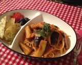 ワンプレート☆ミートソースパスタランチ作り方5写真