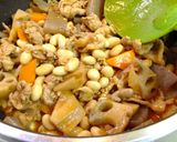 豚肉と大豆のピリ辛煮込。作り方5写真