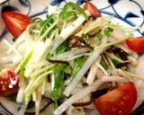 塩昆布入り長芋と大根と空心菜のサラダ作り方3写真