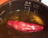 丸ごとさつま芋と塩昆布の炊き込みご飯作り方2写真