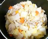 白菜とろ～りカレークリームシチュー作り方2写真