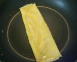 丸いフライパンで作る、卵1つの卵焼き作り方3写真