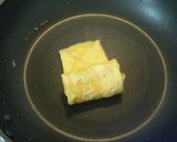 丸いフライパンで作る、卵1つの卵焼き作り方4写真
