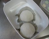 雪だるま弁当☆作り方1写真