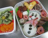 雪だるま弁当☆作り方3写真