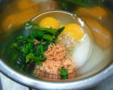 ほうれん草と鮭フレークの卵焼き✿作り方1写真