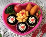 簡単！キャラ弁当☆レース＆ミニハート♪作り方4写真