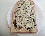 納豆とひじきのチーズトースト作り方4写真