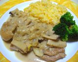 鶏のクリーム煮ニンジンご飯添え（独り用）作り方12写真