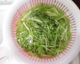 水菜と明太子のそうめんサラダ作り方1写真
