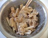 ヘルシーに♫蓮根と牛肉のさっぱり胡麻和え作り方5写真