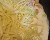 エビキャベツのスープカルボナーラ作り方3写真