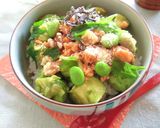 鮭フレ×アボカドの醤油麹丼　作り方8写真